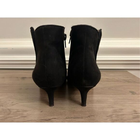 Jessica Simpson Suede almond toe kitten heel booties 6.5 black - Picture 3 of 9